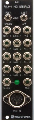 Eurorack Module P401 Poly-4 MIDI Interface Classic Edition from Wavefonix