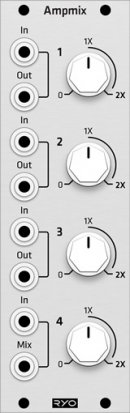 Eurorack Module RYO Ampmix (Grayscale panel) from Grayscale