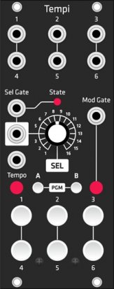 Eurorack Module Tempi (Grayscale black panel) from Grayscale