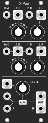 Eurorack Module Make Noise X-Pan (Grayscale matte black panel) from Grayscale