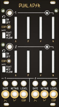 Eurorack Module Dual ADSR Black & Gold Panel from Other/unknown