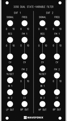 Eurorack Module 3350 Dual State-Variable Filter (SVF) Classic Edition from Wavefonix