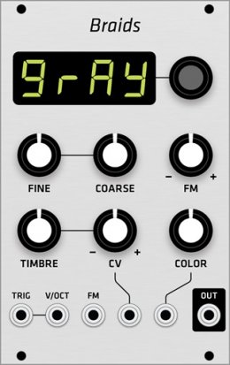 Eurorack Module Mutable Instruments Braids (Grayscale panel) from Grayscale