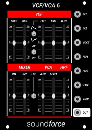 Eurorack Module VCF/VCA 6 Black from SoundForce