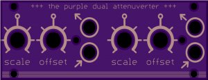 Eurorack Module Dual Purple Attenuverter (panel) from Other/unknown