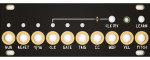 Eurorack Module µMidi 1U Black & Gold Panel from Other/unknown