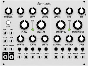 Eurorack Module Mutable Instruments Elements (Grayscale panel) from Grayscale
