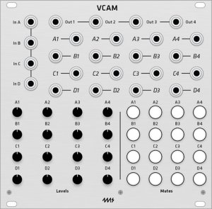 Eurorack Module 4ms VCA Matrix VCAM (Grayscale panel) from Grayscale