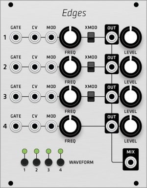 Eurorack Module Mutable Instruments Edges (Grayscale panel) from Grayscale