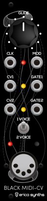 Eurorack Module Black MIDI-CV v2 from Erica Synths