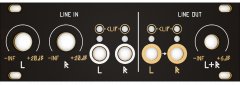Audio IO 1U Black & Gold Panel
