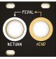 Pedal I/O Jacks 1U Black & Gold Panel