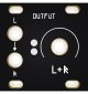 Stereo Line Out 1U Black & Gold Panel