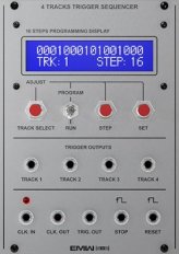4 Tracks Trigger Sequencer (aluminum panel)