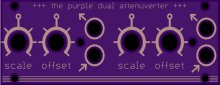 Dual Purple Attenuverter (panel)
