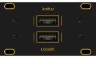 Dusty Clouds - USB EXP 1U Matte Black / Gold panel