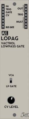 AE Modular Module LOPAG (LOWPASS GATE) from Tangible Waves