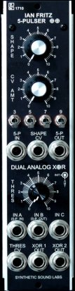 MU Module 5-PULSER / Dual ANALOG XOR – Model 1710 from Synthetic Sound Labs