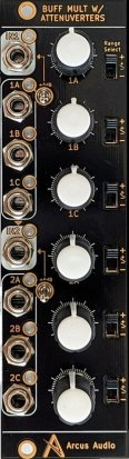 Eurorack Module Buff Mult with Attenuverters from Arcus Audio