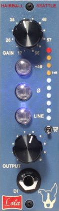 500 Series Module Lola - new front panel from Hairball Audio