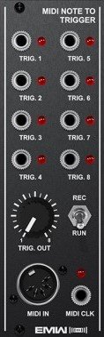 Eurorack Module MIDI Note to Trigger from EMW