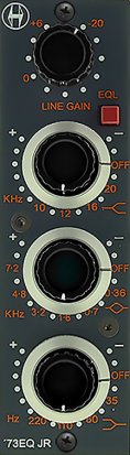500 Series Module 73EQ jr w/black knobs from Heritage Audio