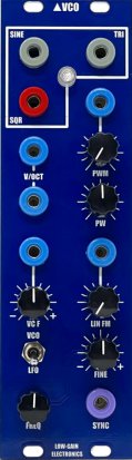 Serge Module Triangle-Core VCO from Low-Gain Electronics