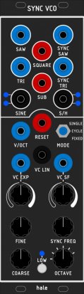 Serge Module SYNC VCO from hale