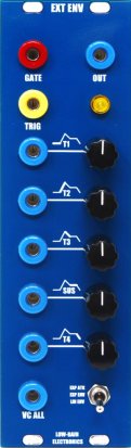Serge Module Extended Envelope Generator from Low-Gain Electronics