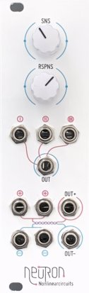 Eurorack Module Neuron / Difference Rectifier — Magpie white panel from Nonlinearcircuits