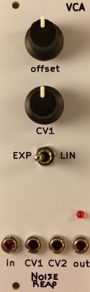 Eurorack Module Basic VCA (white panel) from Noise Reap