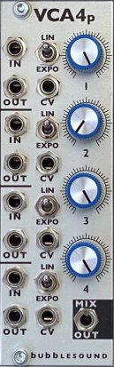 Eurorack Module VCA4p from Bubblesound Instruments