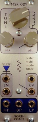 Eurorack Module MSK 009 Coiler VCF from North Coast Synthesis