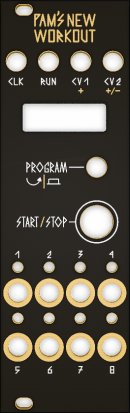 Eurorack Module Pamela's New Workout Black & Gold Panel from Other/unknown