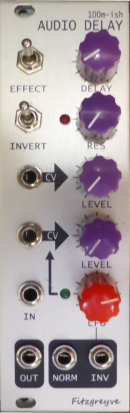Eurorack Module 100m-ish Audio Delay from Fitzgreyve Synthesis