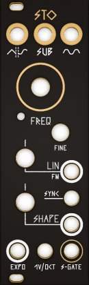 Eurorack Module STO Black & Gold Panel from Other/unknown