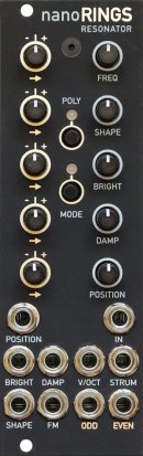 Eurorack Module nano RINGS Resonator /// Black & Gold Panel from Other/unknown