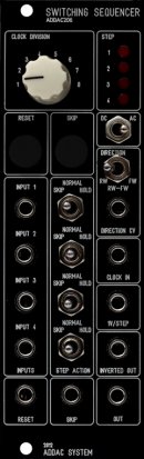 Eurorack Module ADDAC206 Switching Sequencer (black) from ADDAC System