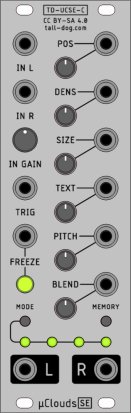 Eurorack Module µClouds SE (uClouds, microClouds) [Rev C, Silver] from Tall Dog