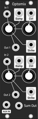 Eurorack Module Optomix (Grayscale black panel) from Grayscale