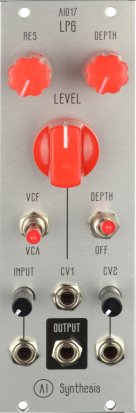 Eurorack Module AI017 Low Pass Gate Silver/Red from AI Synthesis