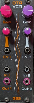 Eurorack Module OTA (Operational Transconductance Amplifier) VCA (Voltage Controlled Amplifier) from Guru Gara Synth