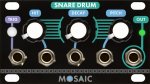 Mosaic Snare Drum (Black Panel)