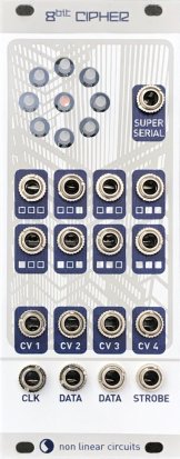 Eurorack Module 8 Bit Cipher - Magpie white panel from Nonlinearcircuits