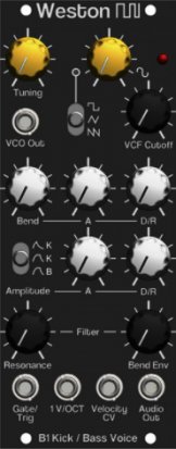 Eurorack Module B1 Kick Drum / Bass Voice from Weston Precision Audio