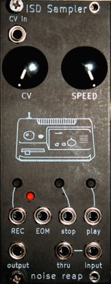 Eurorack Module ISD Sampler (white graphics) from Noise Reap