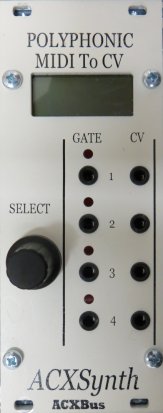 Eurorack Module Polyphonic MIDI to CV from ACXSynth