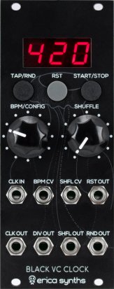Eurorack Module Black VC Clock V2  from Erica Synths