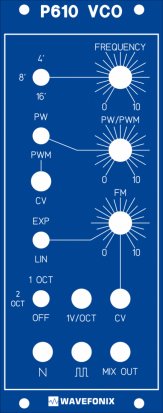 Eurorack Module P610 Voltage-Controlled Oscillator (VCO) Special Edition from Wavefonix
