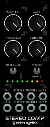 Eurorack Module Stereo Compressor from Erica Synths